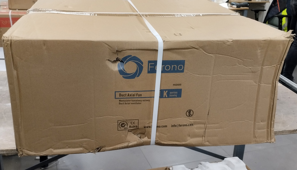 Wyprzedaż (WA405) Wentylator FERONO Kanał FKO600 wodoszczelny