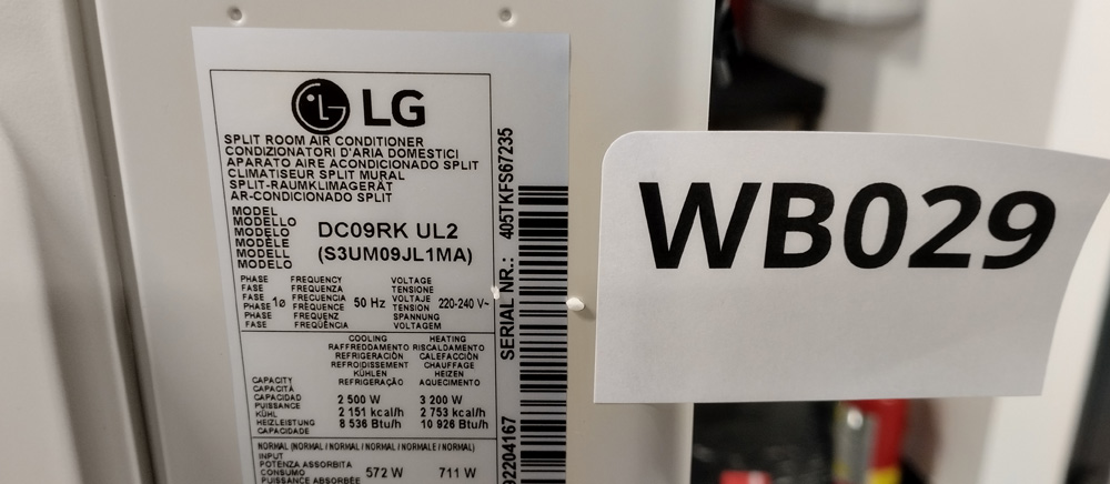 Wyprzedaż (WB029) KLIMATYZATOR LG DELUXE DC09RK.UL2 ZEW