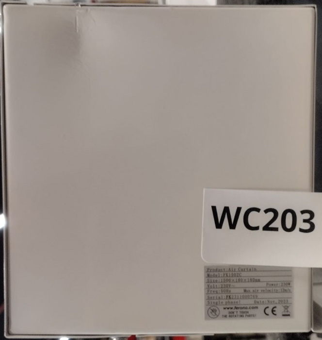 Wyprzedaż (WC203) Kurtyna pow. FERONO FK150ZC bez nagrz. CHŁOD