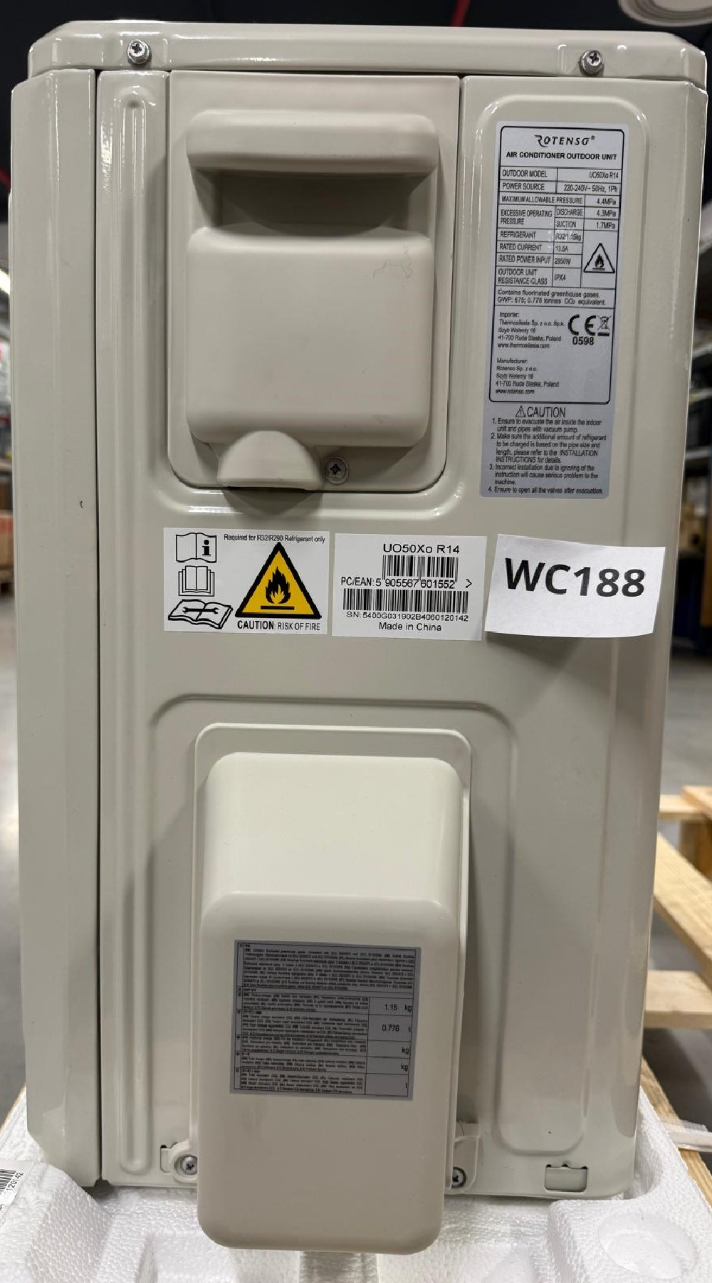 Wyprzedaż (WC188) Klimatyzator ROTENSO UNICO UO50Xo R14 j.zewn