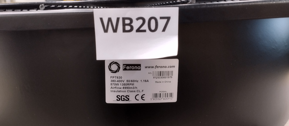 Wyprzedaż (WB207) Wentylator Osiowy FERONO Płyta FPT630 3 faza