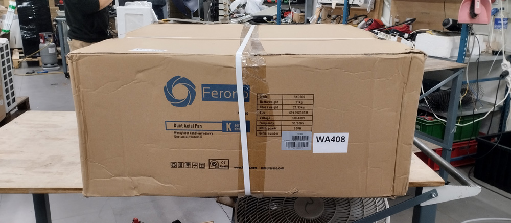 Wyprzedaż (WA408) Wentylator FERONO Kanał FKO600 wodoszczelny