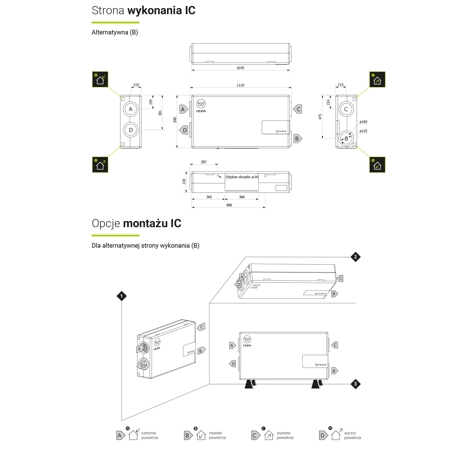 Rekuperator Rotenso Wentilo Icon IC180 S1 AB