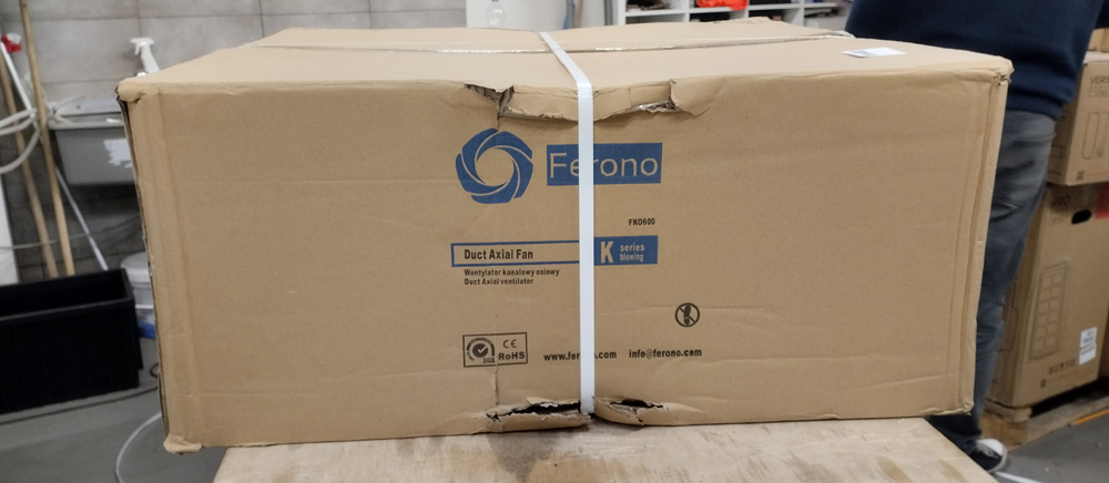 Wyprzedaż (WA408) Wentylator FERONO Kanał FKO600 wodoszczelny
